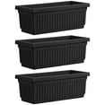 thumbnail image 1 of HC Companies 30 In Fluted Plastic Venetian Flower Window Box (3 Pack), 1 of 9
