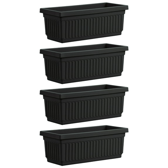 HC Companies 30 In Fluted Plastic Venetian Flower Window Box (4 Pack)