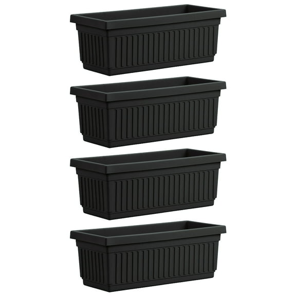 HC Companies 30 In Fluted Plastic Venetian Flower Window Box (4 Pack)