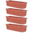 thumbnail image 1 of HC Companies 30 Inch Fluted Venetian Flower Window Box, Clay (4 Pack), 1 of 10