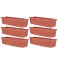 thumbnail image 1 of HC Companies 30 Inch Fluted Venetian Flower Window Box, Clay (6 Pack), 1 of 10