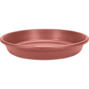 The HC Companies 8 Inch Classic Round Plant Saucer, Lightweight UV-Resistant Plastic Outdoor & Indoor Flower Pot Tray, 4-Pack Plant Pot Trays for Garden & Home Decor, Clay