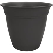The HC Companies 8 Inch Eclipse Round Planter Pots with Drainage Holes & Attached Saucer, Lightweight UV-Resistant Plastic Indoor & Outdoor Planters, 4-Pack Flower Pots, Garden Home Decor, Cappuccino