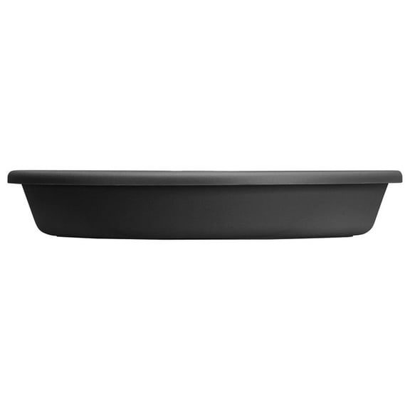 HC Companies Classic 21.13 Inch Saucer Tray for 24 Inch Flower Pots, Black