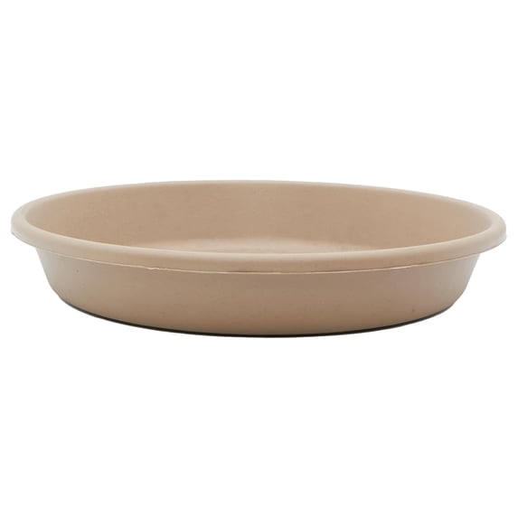 HC Companies Classic Plastic 10 Inch Round Flower Pot Plant Saucer, Sandstone