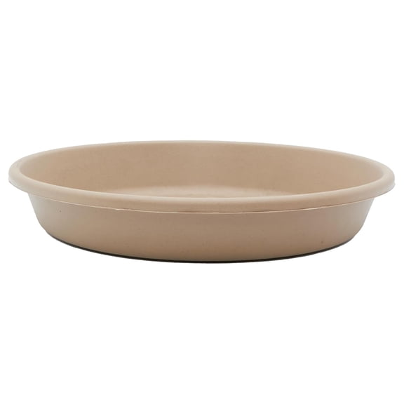 HC Companies Classic Plastic 10 Inch Round Flower Pot Plant Saucer, Sandstone