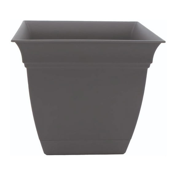 HC Companies ECA12000 12 In Eclipse Planter w/ Attached Saucer, Slate Blue