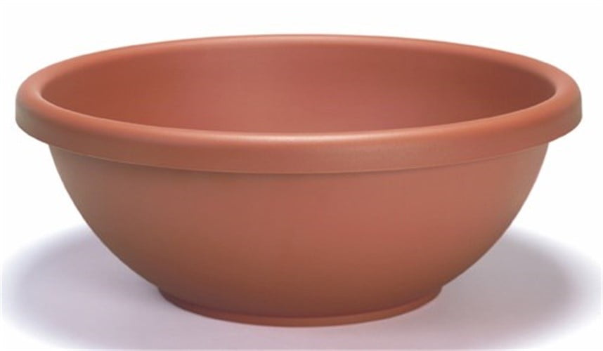 HC Companies GAB18000E35 18 Inch Resin Garden Bowl Planter Pot, Terra Cotta