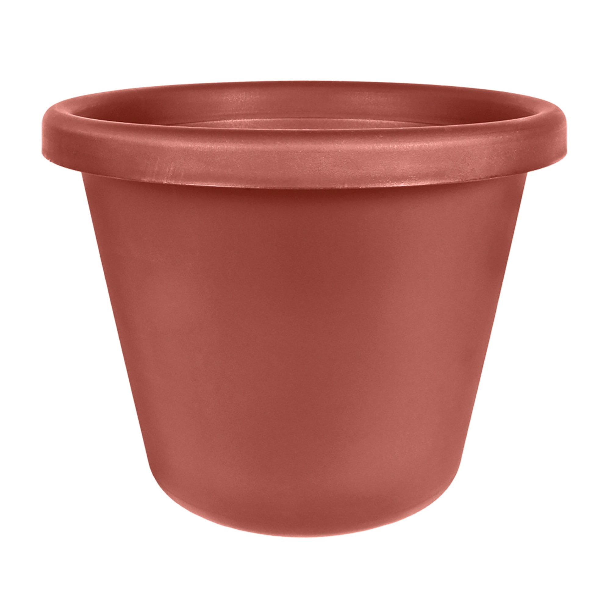 AKRO-MILS HC Companies LIA24000E35 24-Inch Indoor Outdoor Plastic Round Classic Pot, Clay