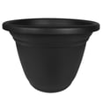 thumbnail image 1 of HC Companies Mojave 22 x 16.5 Inch Round Plastic Flower Planter Pot, Black, 1 of 4
