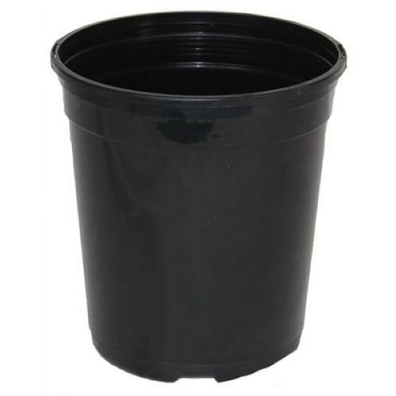 HC Companies NSR003G0G18 #3 2.62 Gallon Black Plastic Nursery Grower Planter Pots - Quantity of 50