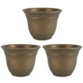 thumbnail image 1 of HC Companies Sierra 10 Inch Garden Planter Pot, Celtic Bronze (3 Pack), 1 of 11