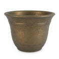 thumbnail image 1 of HC Companies Sierra 10 Inch Resin Flower Garden Planter Pot, Celtic Bronze, 1 of 10