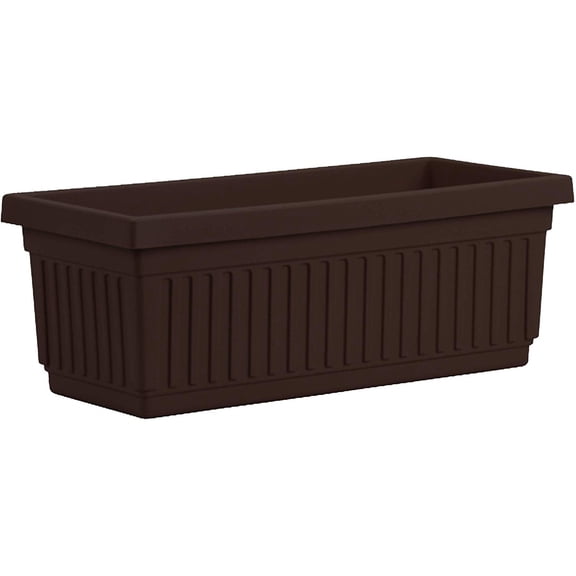 HC Companies VNP30000E21 Venetian Flower Box Planter, 29.5 in, Chocolate