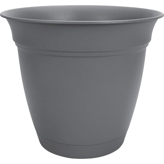 HC HCECA12000A42 12 in. Round Eclipse Planter, Warm Gray
