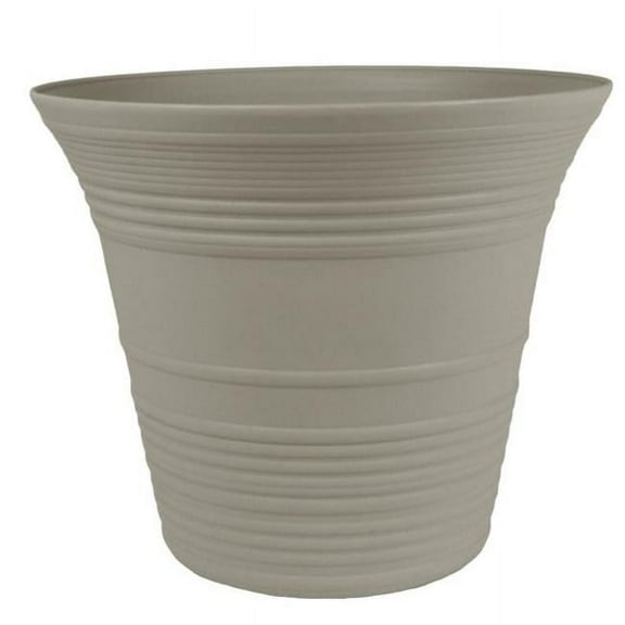 HC Sedona Round Planter - Self-Watering, Durable, Lightweight - 12", Cottage Stone