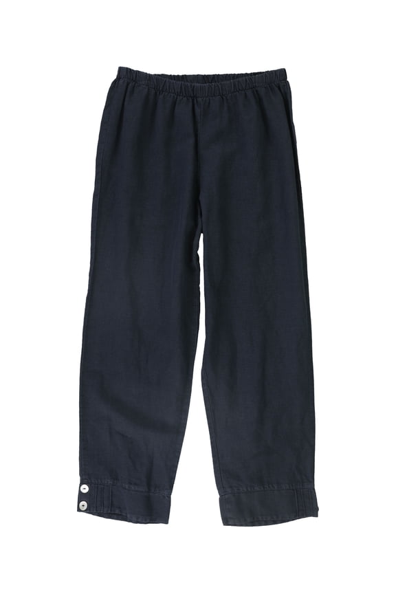 HC LA Womens Pintuck-Hem Casual Lounge Pants, Blue, Petite, P