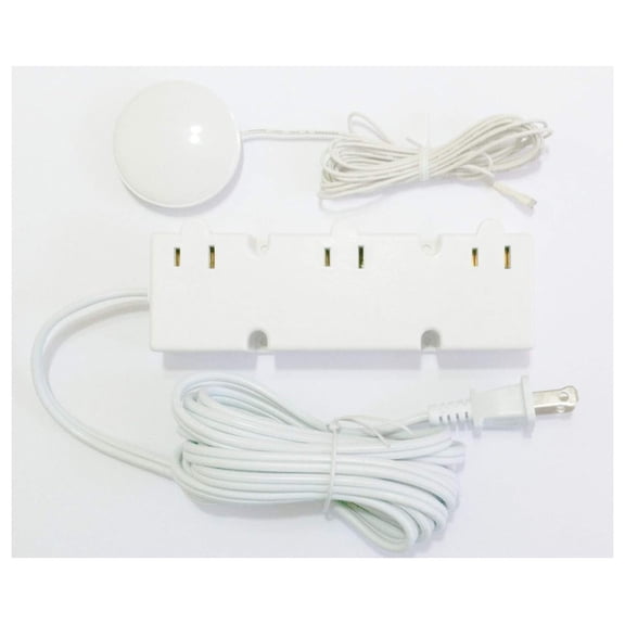 HC Lighting - 3 Level Touch Dimmer with 3 plug in receptacles 200 Watt 120 Volt Input (White)