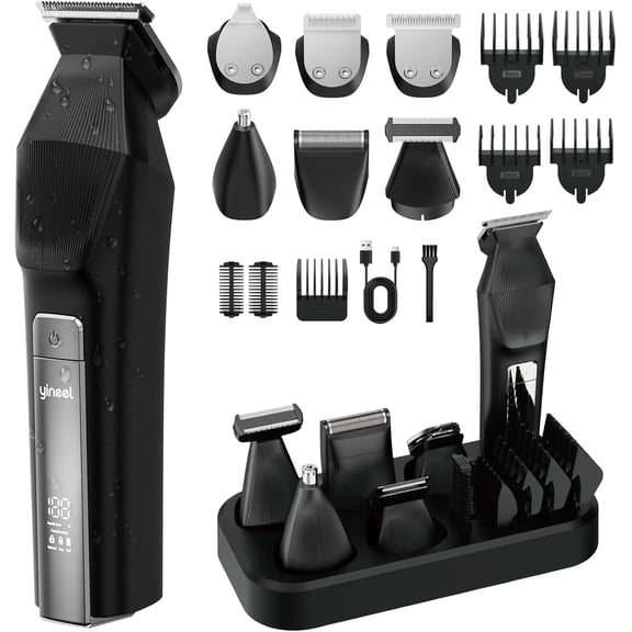 HC600 Beard Trimmer for Men, All-in-One Cordless Grooming Kit, Waterproof Electric Razor & Hair Clipper Face Mustache Body Nose Trimming, Precision Blades, Gifts Men Barber