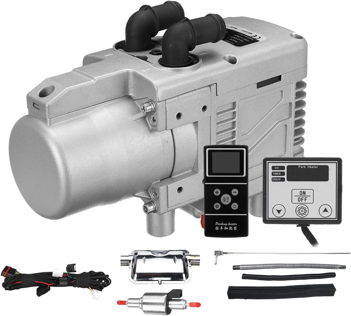 HCALORY 12V 5KW Water Heater, 2 Mode Diesel/Gasoline + Remote Control