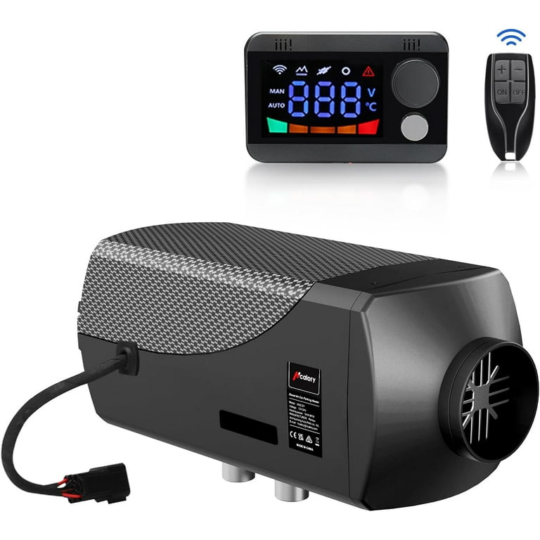 HCALORY Diesel Air Heater, 12V 24V 5KW-8KW Parking Heater with Upgrated  Black Digital Switch and Remote Control for Motorhome Boat RV Trucks Car  Bus Trailer, Black 
