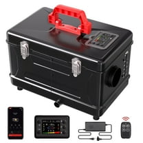 Audew Diesel Air Heater, 12V DC & 110V AC 8KW Horizontal All-In-One Portable Parking Heater with App Control, Altitude Modeand Automatic Start and Stop for RV Garage Camper 2025 Upgraded,Black