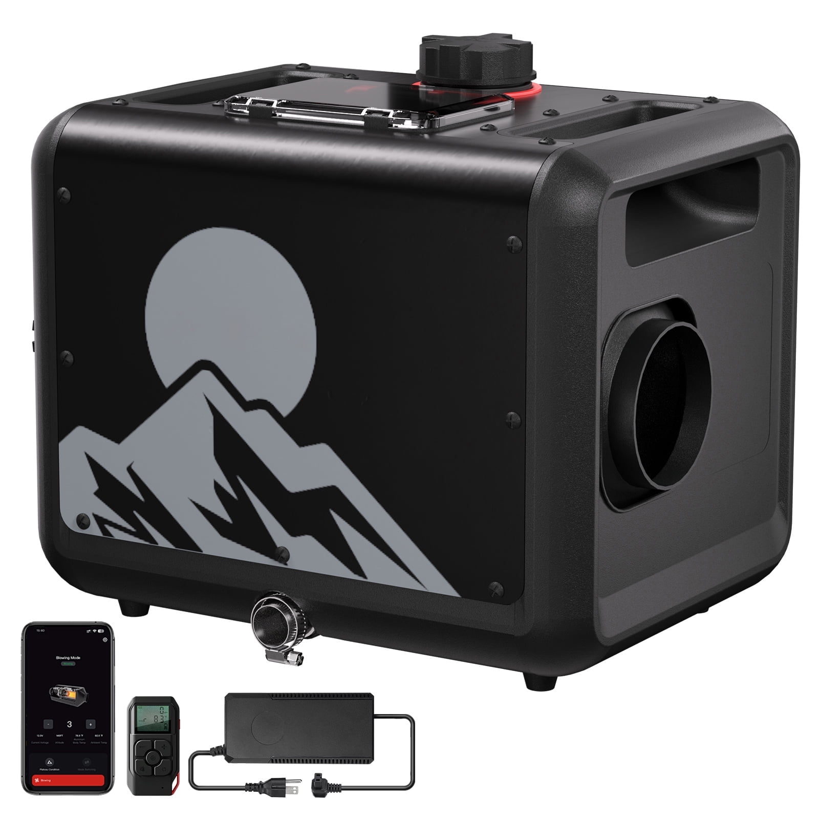 Audew Diesel Air Heater, 12V DC 110V AC 8KW Horizontal All-In-One  7.5L Toolbox MAX Parking Heater with App Control, Altitude Modeand AC0 Alarm, WirelessTemperature Sensing for RV Garage Camper 2025U