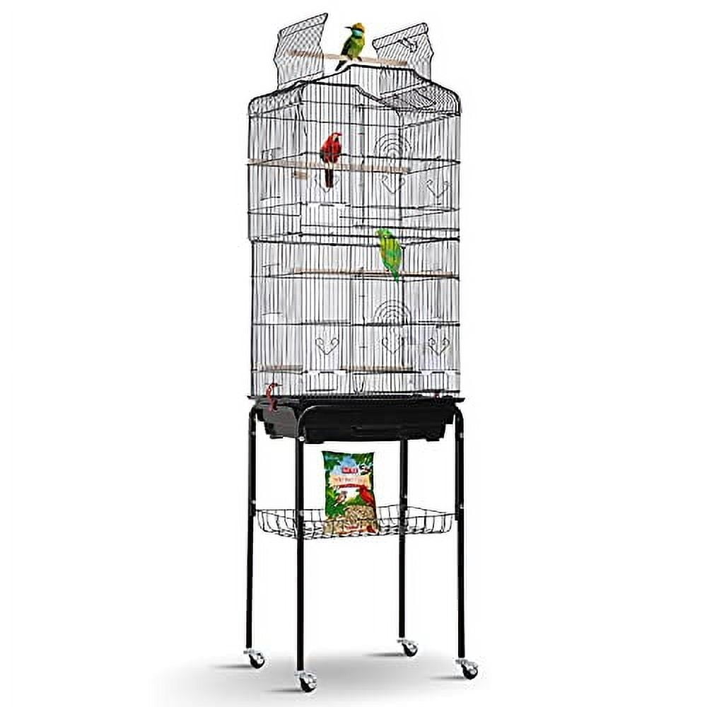 Bird Perch Parrots Stand Platform,Plush Parakeet Stand Perch Shelf ... - Parrot Bird Cage Stand With Swinging
