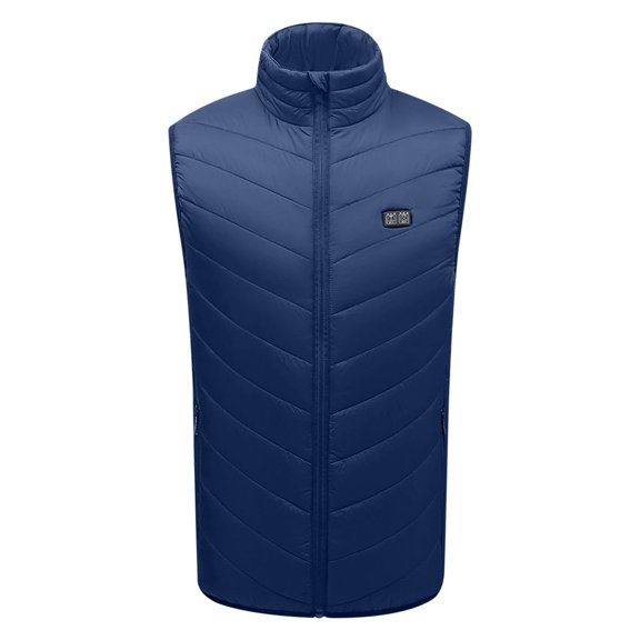 HCBY 11-Zone Heated Vest with Dual Control, USB Rechargeable Electric Heating Jacket for Men Women, Windproof Thermal Layer for Motorcycle Riding, Skiing, Fishing, Outdoor Work(Blue,S)