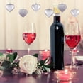 thumbnail image 1 of HCBY 12 Pack Small Heart-Shaped Ornaments, Romantic Glitter Hanging Decor for Valentine‘s Day & Christmas Tree, Party Wedding Garland(Silver,2.36"X1.77"), 1 of 6