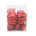 thumbnail image 1 of HCBY 12 Pcs Heart Shaped Christmas Tree Ornaments, Metallic Red Gold Silver Bulk Set for Home & Party Decor – Shiny PVC Holiday Hanging Pendants (Red,1.77"x1.77"x0.59"), 1 of 6