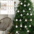 thumbnail image 1 of HCBY 12 Pcs Velvet Christmas Balls, Flocked Xmas Tree Ornaments with Ribbon Hangers for Holiday Decor, Home and Party Decoration Gift idea(White,1.54"), 1 of 6