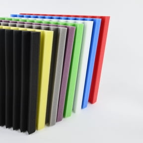 HCBY 12Pcs Acoustic Foam Panels, 30x30x2.5cm Soundproof Wedge Sponge Tiles, High Density Noise Reduction for Home Studio KTV Recording Booth, Echo Canceling Wall Treatment DIY