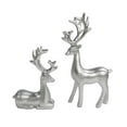 thumbnail image 1 of HCBY 2 Pieces Resin Reindeer Sculpture Deer Statue Home Office Desk Decor, 1 of 9