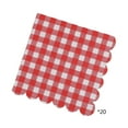 thumbnail image 1 of HCBY 20Pcs Plaid Napkins Fall Halloween Thanksgiving Christmas Party Supplies Paper Towels Holiday Decorations(Red), 1 of 6