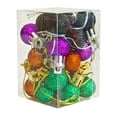 thumbnail image 1 of HCBY 24Pcs 0.79 Inch Mini Christmas Tree Ornaments Colorful Plastic Balls Small Hanging Decorations, 1 of 6