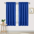 thumbnail image 1 of HCBY 2PCS Modern Solid Blackout Thermal Curtains - Grommet Window Drapes for Bedroom, Living Room & Kitchen | 84"x38" 100% Polyester Fabric in Blue | Single Panel, Energy Efficient, 1 of 5