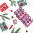 thumbnail image 1 of HCBY 36Pcs Solid Electroplated Christmas Ball For Xmas Tree Festives Stylish Holidays Home Decorations Gift idea(Pink,2.36"), 1 of 9