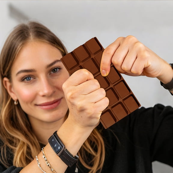 HCBY 5.9x2.4in Chocolate Bar Slow Rising Squeeze Toy, Stress Relief Fidget Toy for Kids Adults