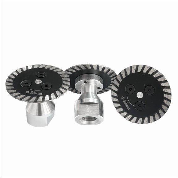 HCBY 50mm Diamond Grinding Wheel, Wave Rim Hex Shank for Stone, Marble, Jade Carving