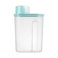 thumbnail image 1 of HCBY Airtight Food Storage Containers, Clear Pantry Organizers with Measuring Cup Lids for Rice, Pasta, Cereal, Kitchen Dry Goods Sealed Canisters (Blue,S 1.9L), 1 of 5