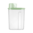 thumbnail image 1 of HCBY Airtight Food Storage Containers, Clear Pantry Organizers with Measuring Cup Lids for Rice, Pasta, Cereal, Kitchen Dry Goods Sealed Canisters (Green,S 1.9L), 1 of 5
