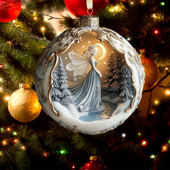 HCBY Angel Christmas Pendant Hope Themed Ornament Gift for Xmas Tree Holiday Decor Hanging Inspirational Design Seasonal Gift Idea(C,3.1")