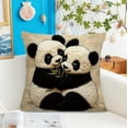thumbnail image 1 of HCBY Animal Print Plush Pillow Covers, Cute Elephant Panda Koala Alpaca Pattern for Sofa Bed Living Room, Short-Pile Fabric Home Decor(B,18"x18"), 1 of 6
