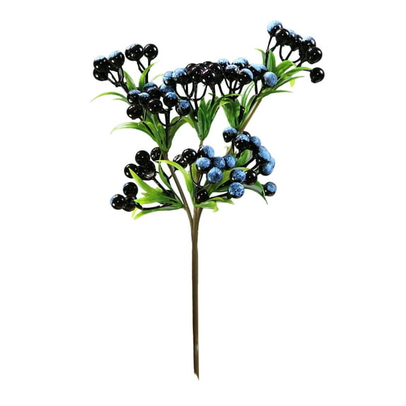 HCBY Artificial Berries Stems Realistic Silk-Foam 13.4 Inch DIY Flowers for Wedding Bouquet Christmas Wreath Thanksgiving Holiday Decor