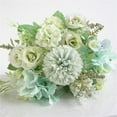 thumbnail image 1 of HCBY Artificial Silk Rose Bouquet, Real Touch Fake Flowers for Wedding Bridal Bouquet, Valentines Day Decor, Home Centerpiece and Party Arrangements Gift Idea(Green,13"), 1 of 5