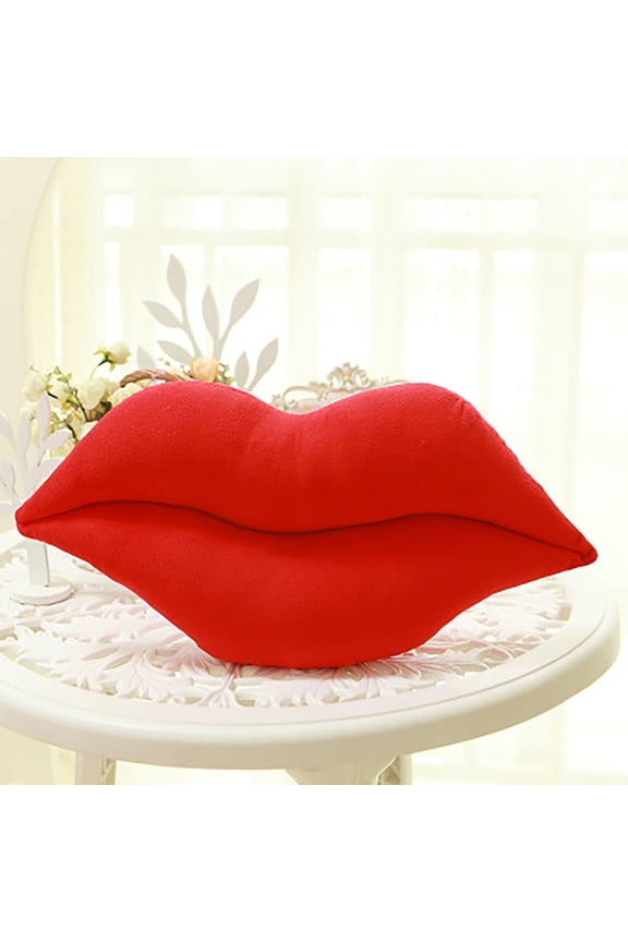 Big Red/Pink Lips Pillow 20&12 Inch (2 Sizes), Super Soft Plush Stuffed Toy for Valentine‘s Day Gift, Funny Decor for Bedroom Sofa, Stress Relief Hug Pillow(Red,11.81"x5.9"x2.36")