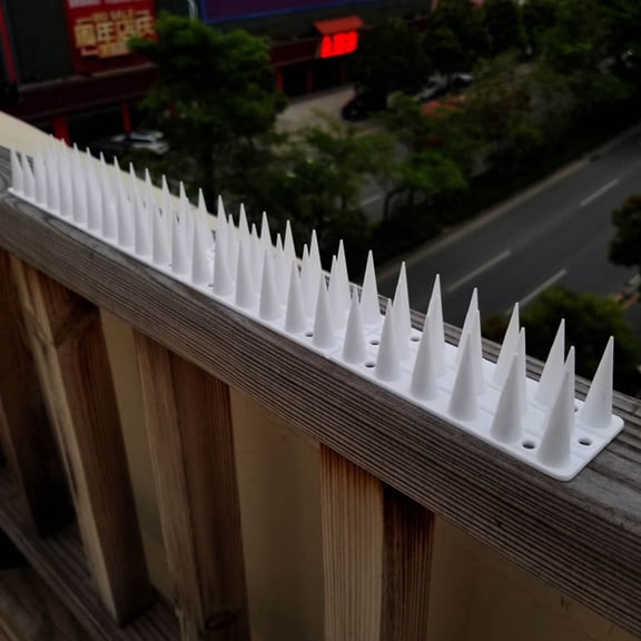 HCBY Bird Deterrent Spikes, Weatherproof Plastic Anti-Climbing Spikes, Outdoor Bird Repellent For Roof Railing Fence Squirrel Cat Crow