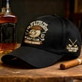 thumbnail image 1 of HCBY Black Golf Club Humor Embroidered Hat - Whiskey & Golf Ball Design Adjustable Baseball Cap for Men and Women, 1 of 4