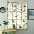 thumbnail image 1 of HCBY Boho Butterfly Voile Semi-Sheer Roman Curtain - Elegant Rod Pocket, Adjustable Tie-Up Shade for Kitchen, Bathroom Window​(Beige,47"x34"), 1 of 7